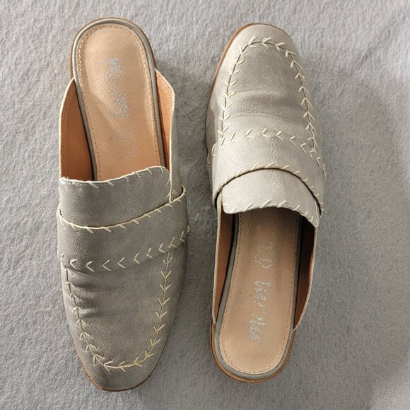 Mi iM Simone Mule Shoe Embroidered Vegan Leather Slip On Closed Toe Shoe 8.5 - Picture 5 of 12